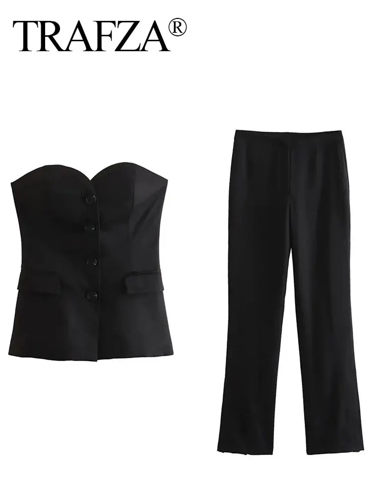 Eleganter Hosenanzug Trägerlos