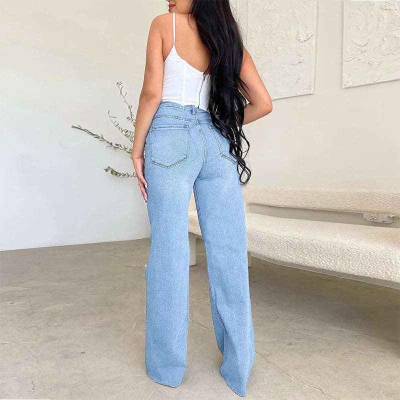 High Waist Ripped Jeans
