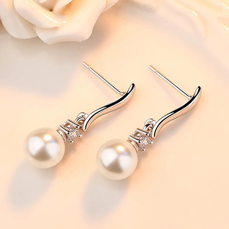 Crystal Pearl Earrings