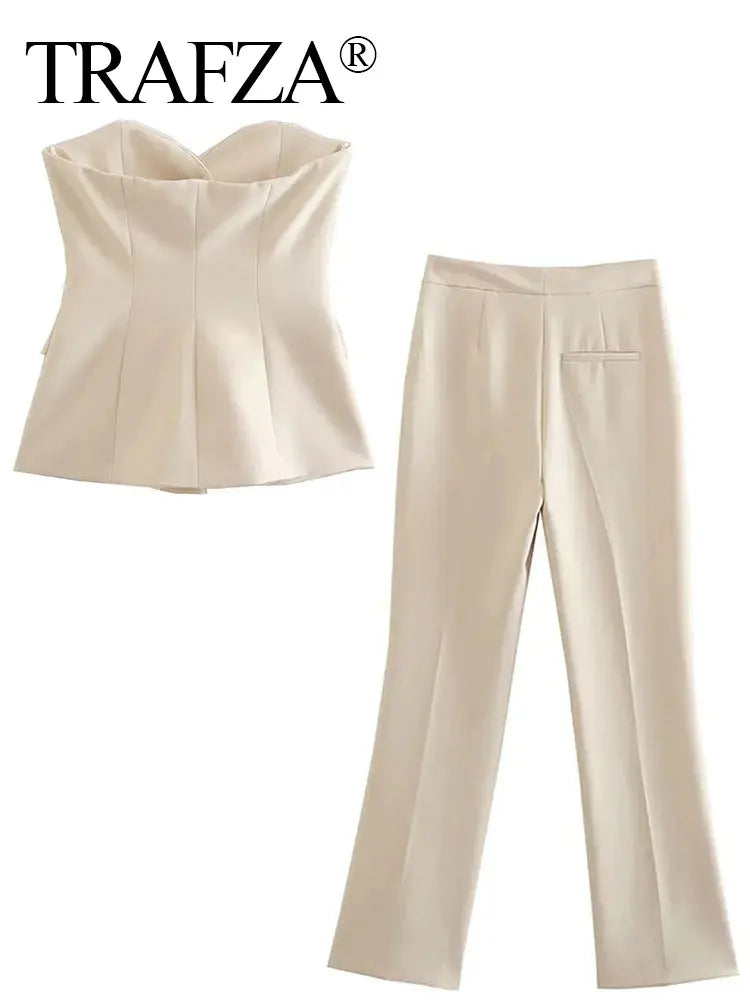 Elegant Pant Suit Strapless