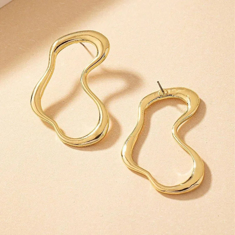 Big Dangle Earrings gold and silver