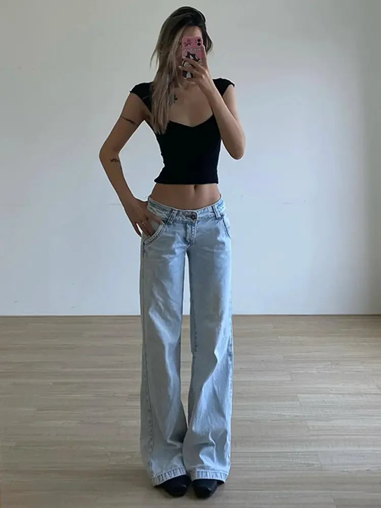 Blue Low Waist Jeans