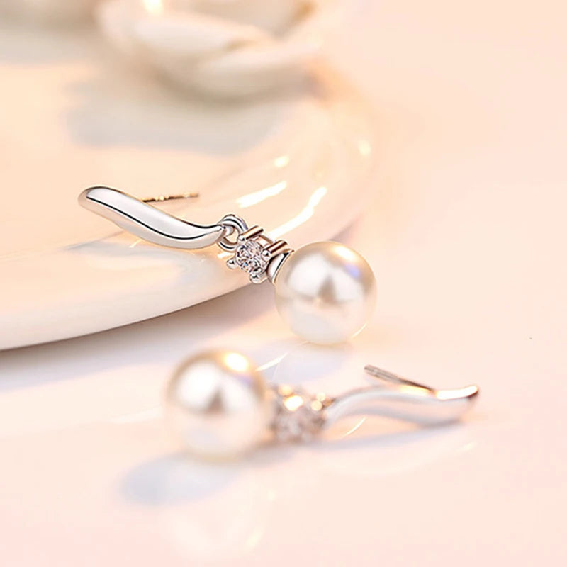 Crystal Pearl Earrings