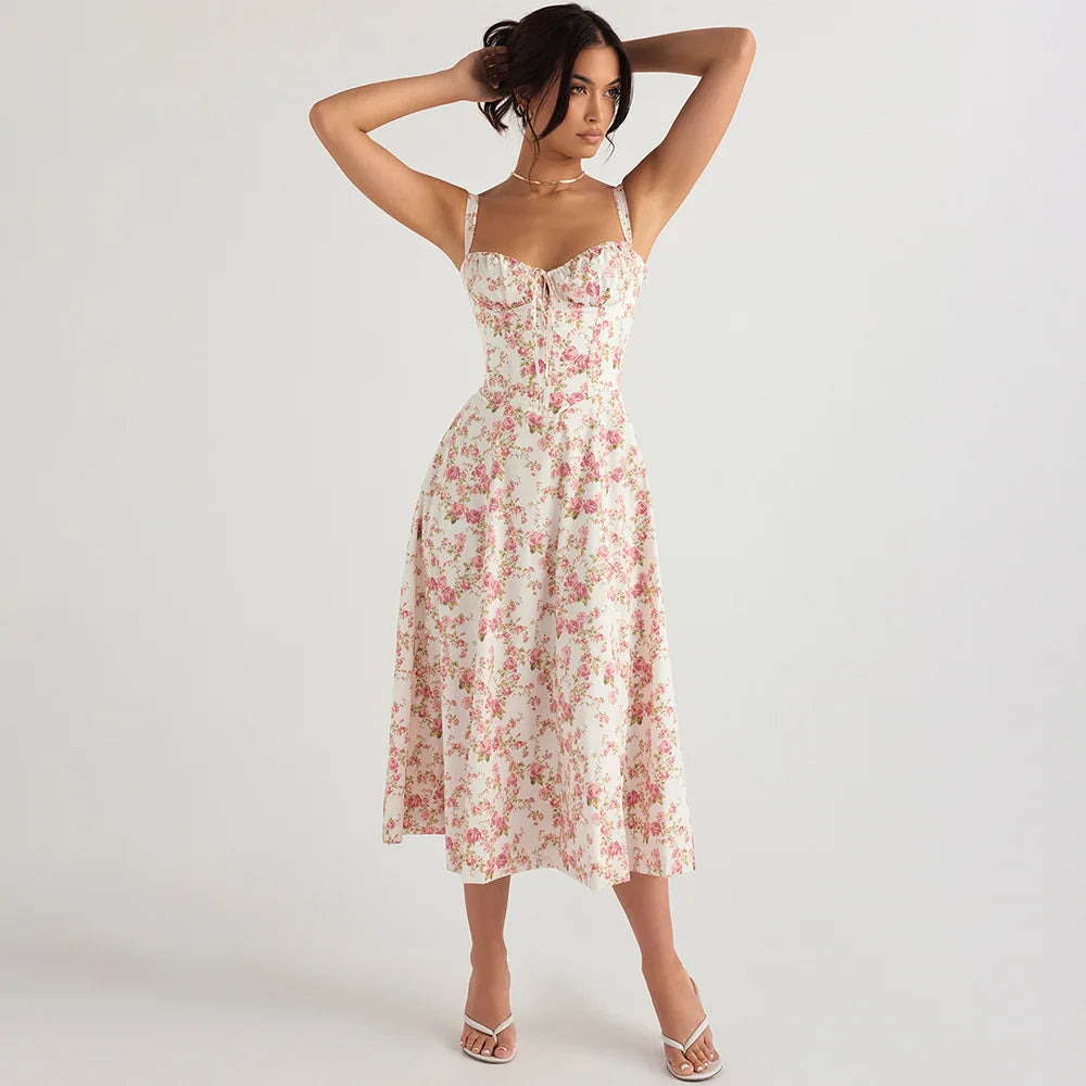 Summer Sundress with Floral Print