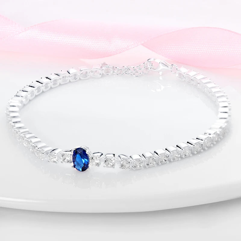 Heart Zircon Chain Bracelet Jewelry