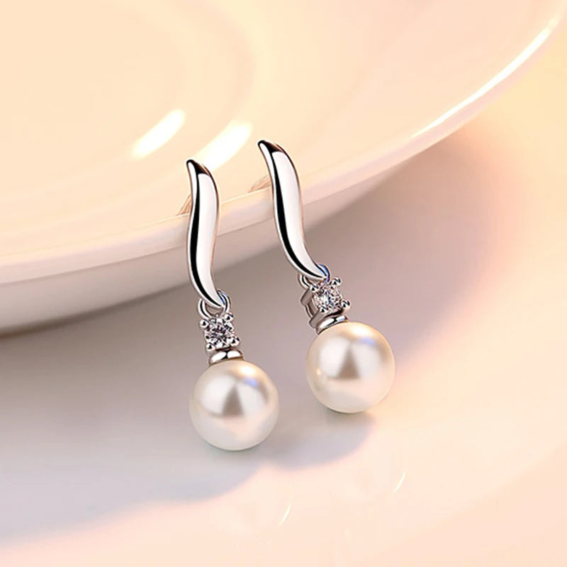 Crystal Pearl Earrings