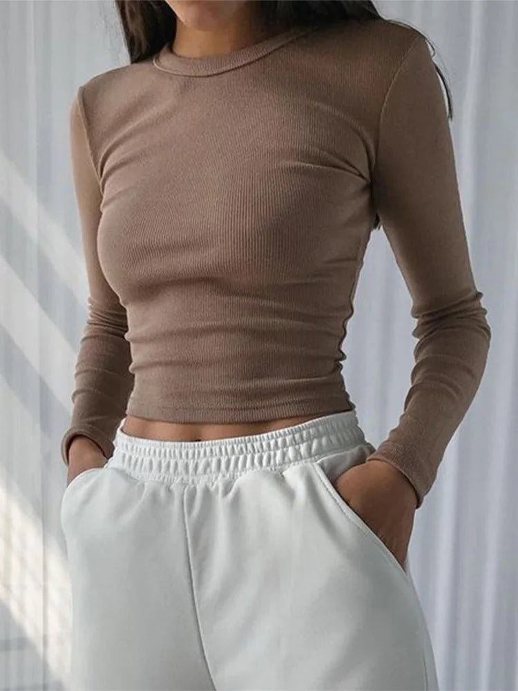 Cropped long sleeves Top