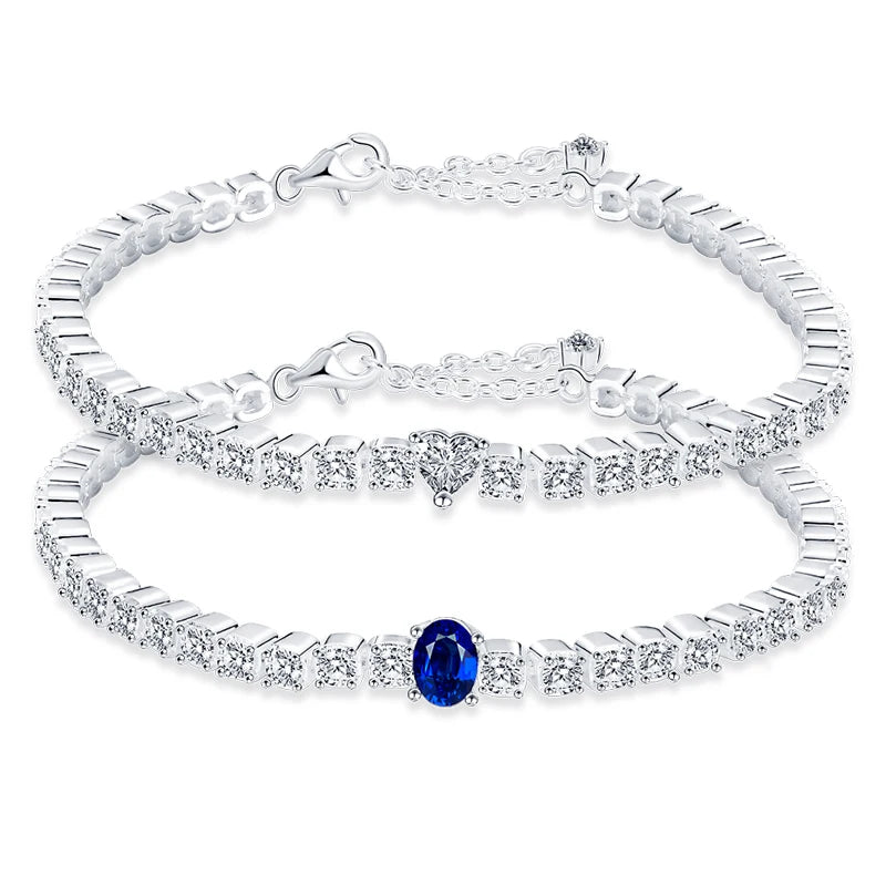 Heart Zircon Chain Bracelet Jewelry