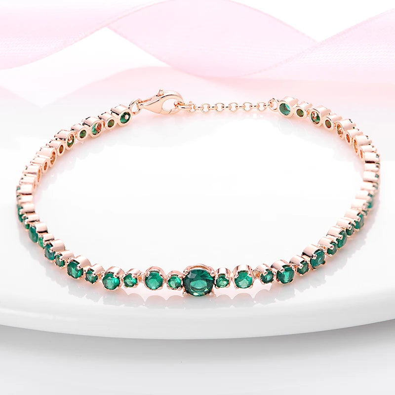 Heart Zircon Chain Bracelet Jewelry